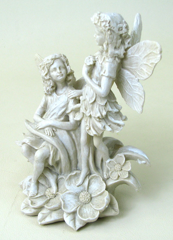 送料無料 天使のグルッポフェアリー 2人の薔薇の妖精 妖精の置物 天使