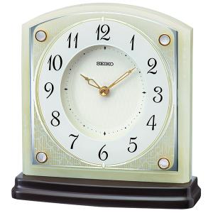 SEIKO セイコー メロディ付き 電波置時計 回転飾り 濃茶マーブル
