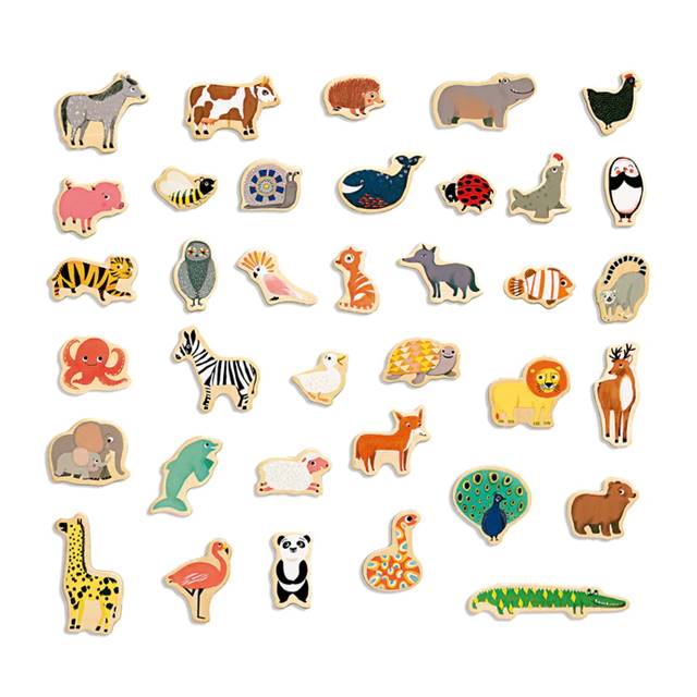 DJECO（ジェコ） マグニモ マグネット 動物 磁石 ホワイトボード 子供