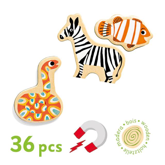 DJECO（ジェコ） マグニモ マグネット 動物 磁石 ホワイトボード 子供