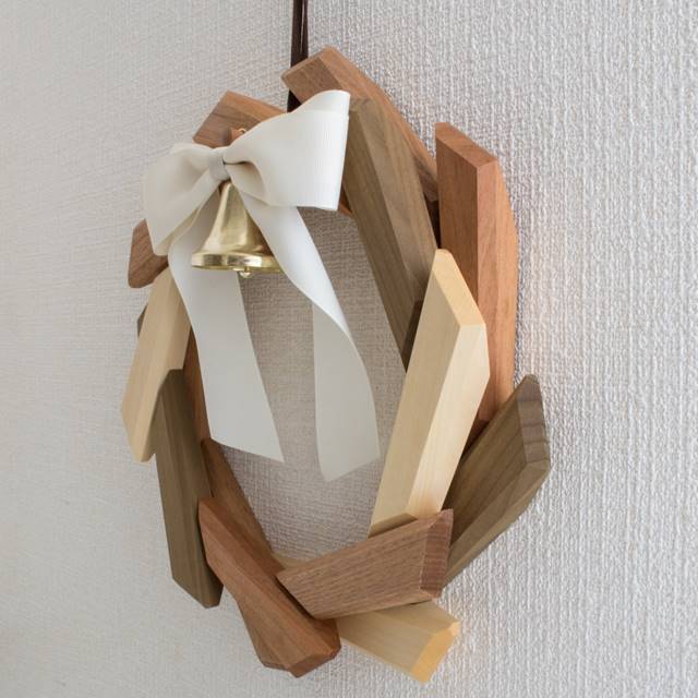 オークヴィレッジ 寄木のリース クリスマスリース インテリア 日本製