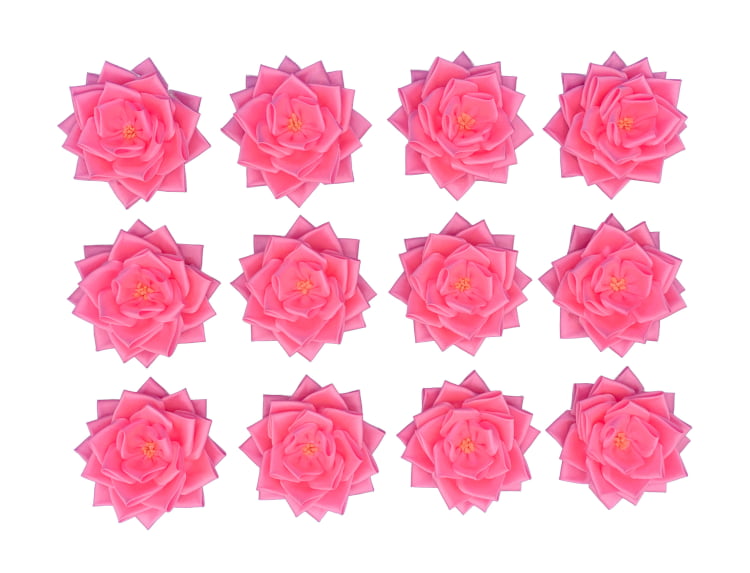 箱売り] 式典用リボン胸章（記章/徽章） 中リボンバラ 花のみ 12個 