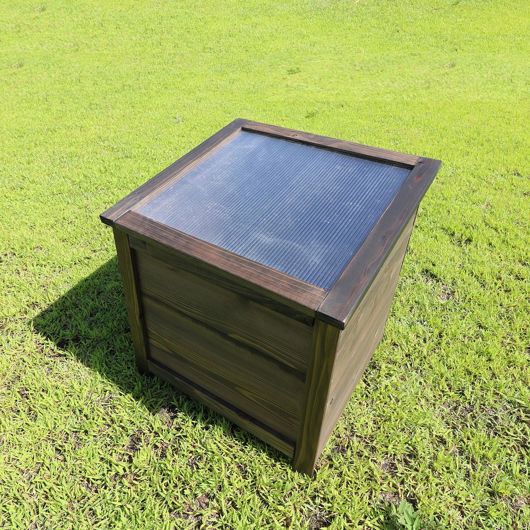 【全国補助金実績多数】ベランダに置けるおしゃれな木製コンポストボックス（消滅型 キエーロ式） 手作り なまごみ処理容器 消滅型