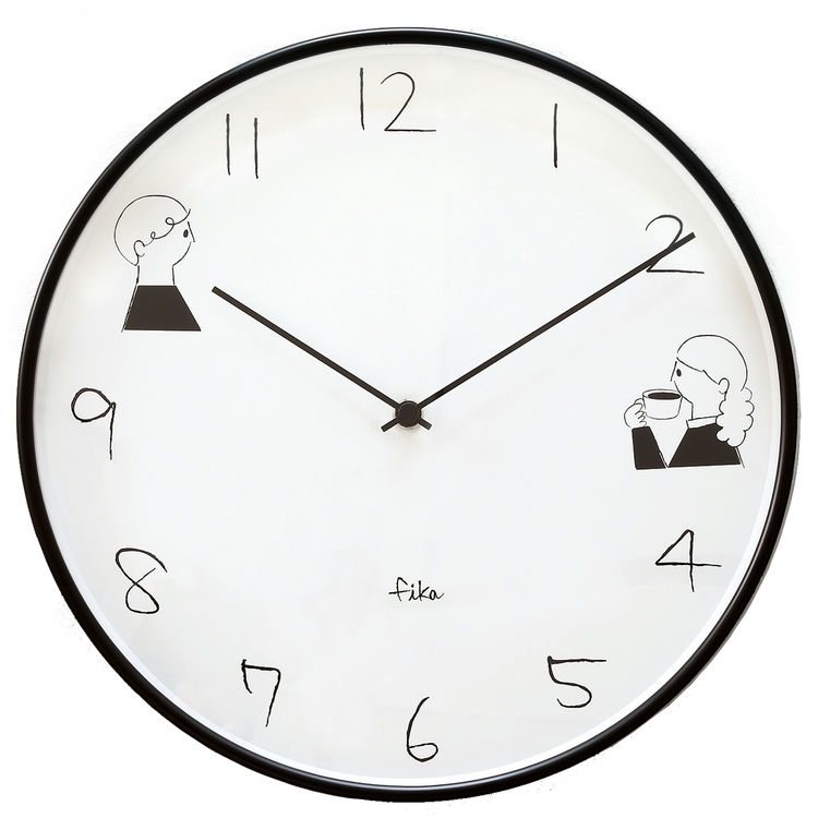 掛け時計 電波時計 おしゃれ 北欧 友澤健太郎 イラスト 手書き