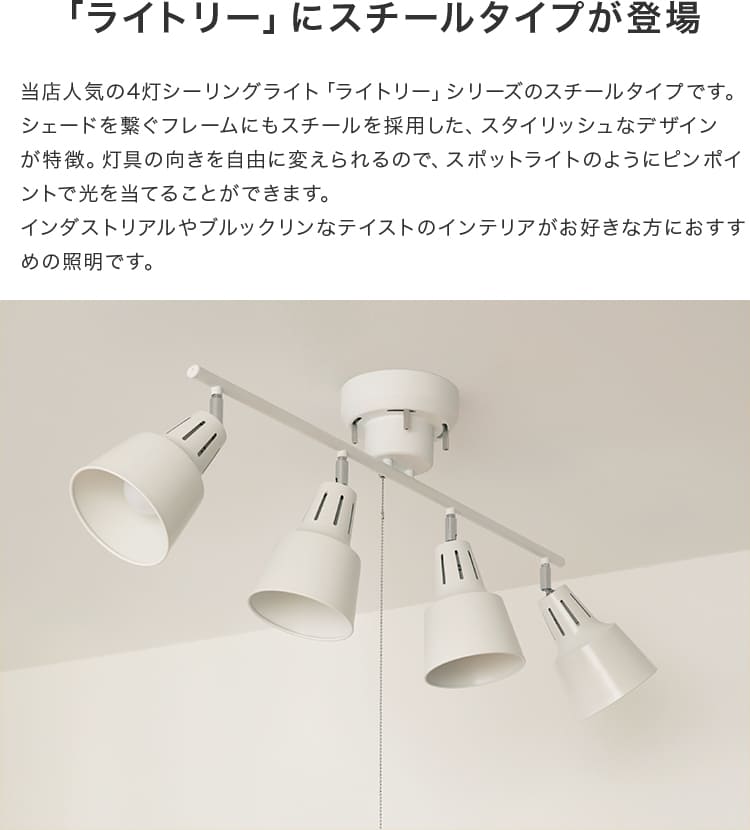 シーリングライト 4灯 6畳 8畳 LED対応 スポットライト ダイニング