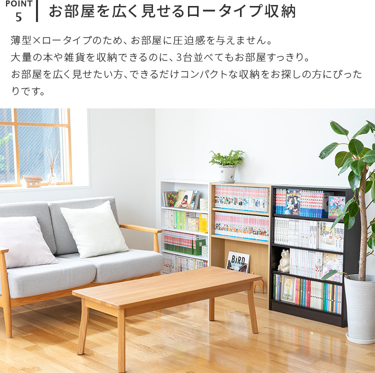 極薄型スリム文庫本棚 幅60cm 本棚 文庫書棚 薄型 スリム 幅60 コミック収納 CDラック 幅60cm