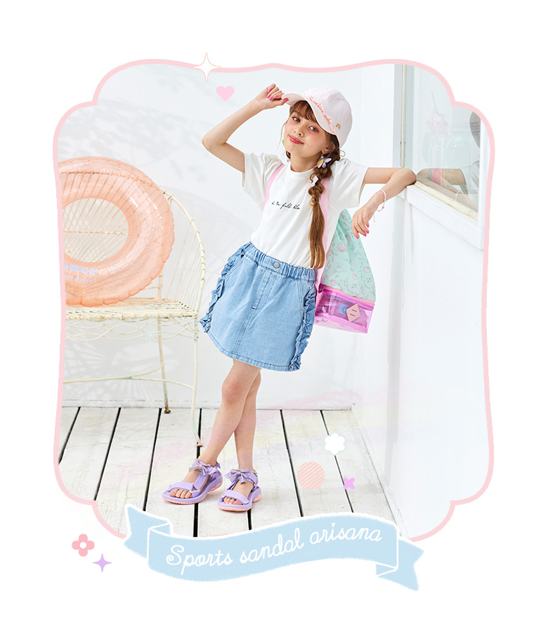 arisana（アリサナ） サンダル キッズ 子供 女の子 「リボン付き