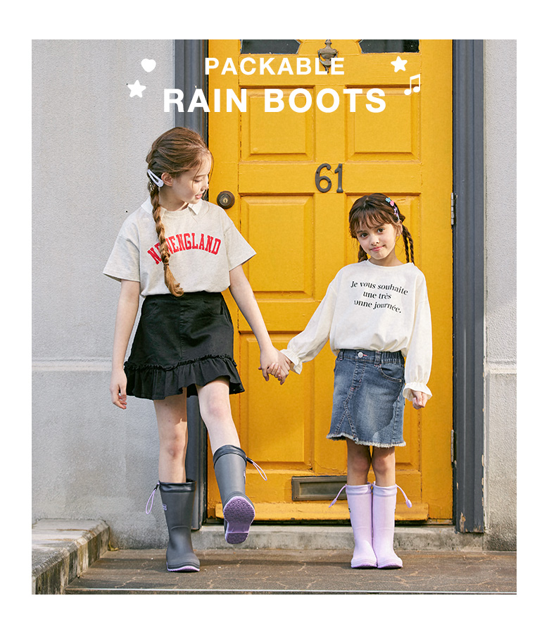 長靴 レインブーツ キッズ 子供 女の子 ジュニア こども 小学生 子ども 18 19 20 21 22 23 24 25 cm 関連画像1