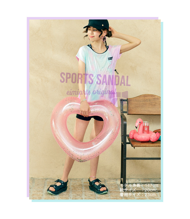 arisana（アリサナ） サンダル キッズ 子供 女の子 「厚底スポーツ