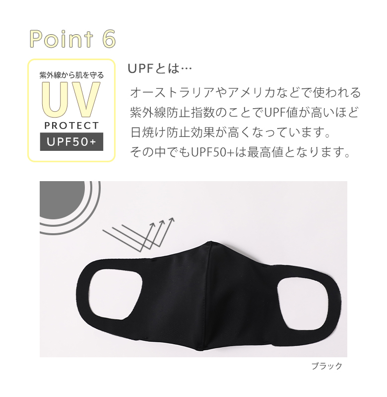 繰り返し洗って使える日本製水着素材UVマスク