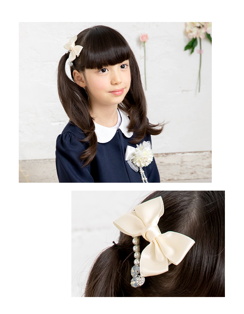 arisana リボンピン ヘアピン ヘアアクセ リボン 子供 女の子 結婚式 