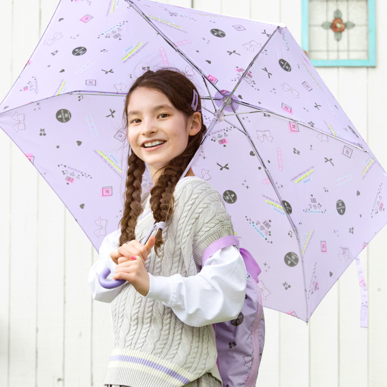 傘 子供 折りたたみ傘 子供用 女の子 簡単 軽量 55 センチ 小学生 小学校 折り畳み傘 キッズ ジュニア｜momi｜02