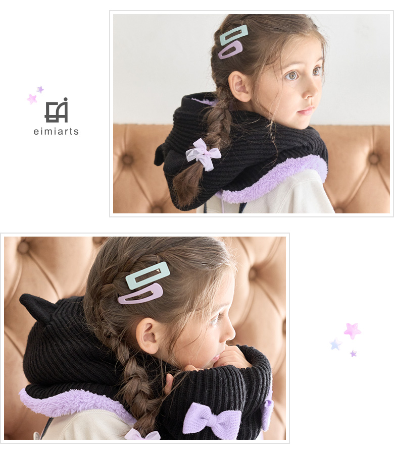 ファッションなデザイン arisana ネックウォーマー フードつき 女の子 キッズ バラクラバ 服＆ファッション小物
