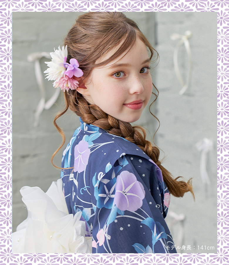 浴衣 髪飾り 子供 花 女の子 コサージュ ヘ...の詳細画像3