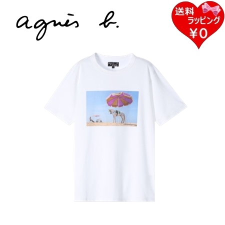 【送料無料】【ラッピング無料】アニエスベー agnes b Tシャツ アーティスト ユニセックス ホワイト 綿100％