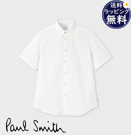 【送料無料】【ラッピング無料】ポールスミス Paul Smith 半袖シャツ カジュアルシャツ レインボーステッチ 綿100%