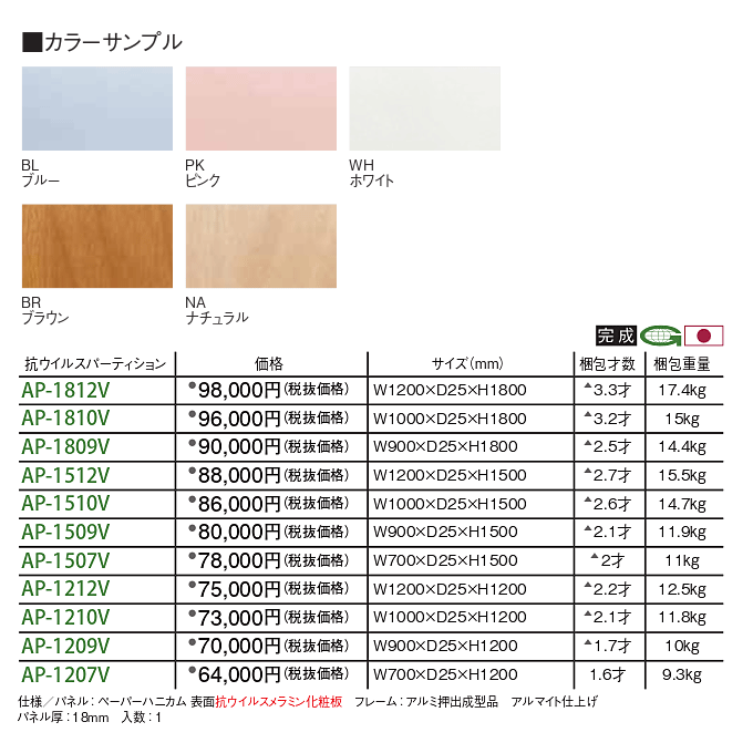 抗ウイルス パーティション 90cm幅 安定脚付き 高さ180cm 日本製 SIAA