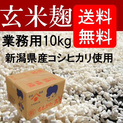 【送料無料】 業務用 玄米麹 新潟県産コシヒカリ 五ぶつき玄米使用 10kgダンボール入り 生麹・冷凍