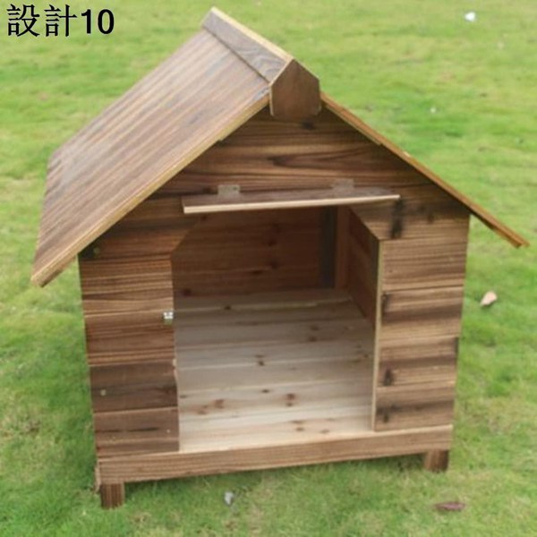 北欧 犬小屋 屋外用 大型犬 木製 ドア付きの大型屋外 犬舎 中型犬 小型
