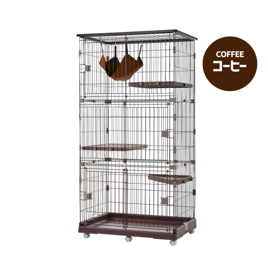 猫 ケージ 3段 スライドドアタイプ キャスター付き キャットケージ 大型 おしゃれ ペットケージ 多段 留守番 保護 脱走防止 多頭飼い 