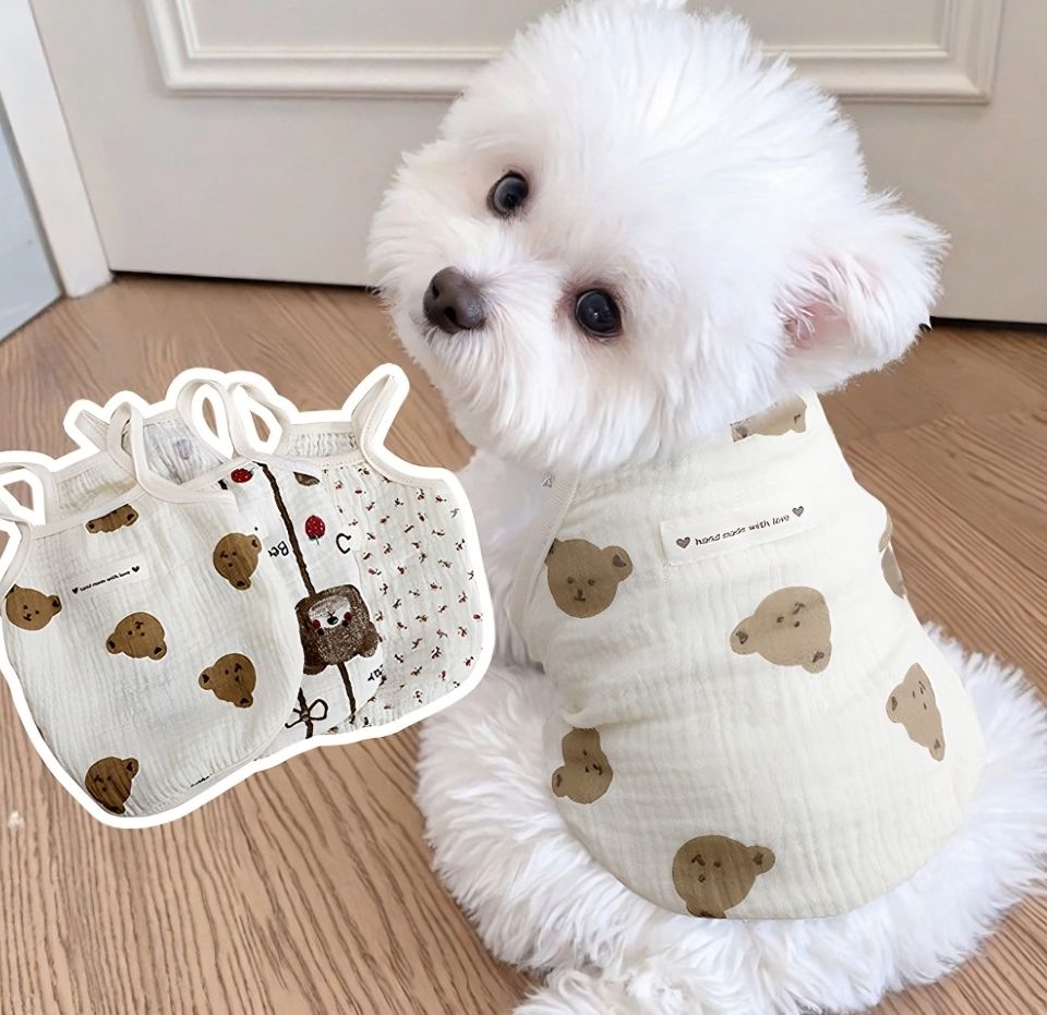 ガーゼ素材 犬用タンクトップ 背面