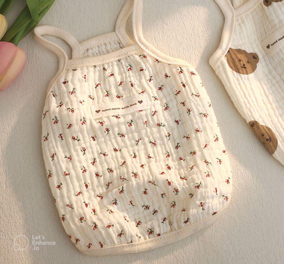 ガーゼ素材 犬用タンクトップ サイズイメージ