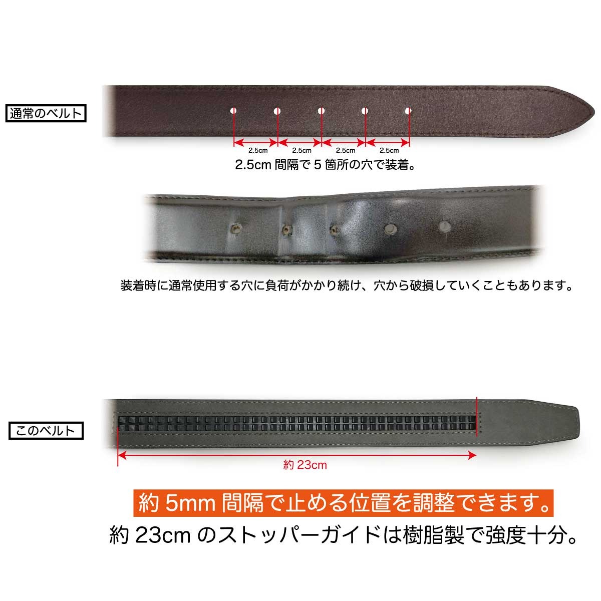 メンズ ベルト ビジネス dj-honda DJホンダ 紳士 スーツ 穴無しベルト