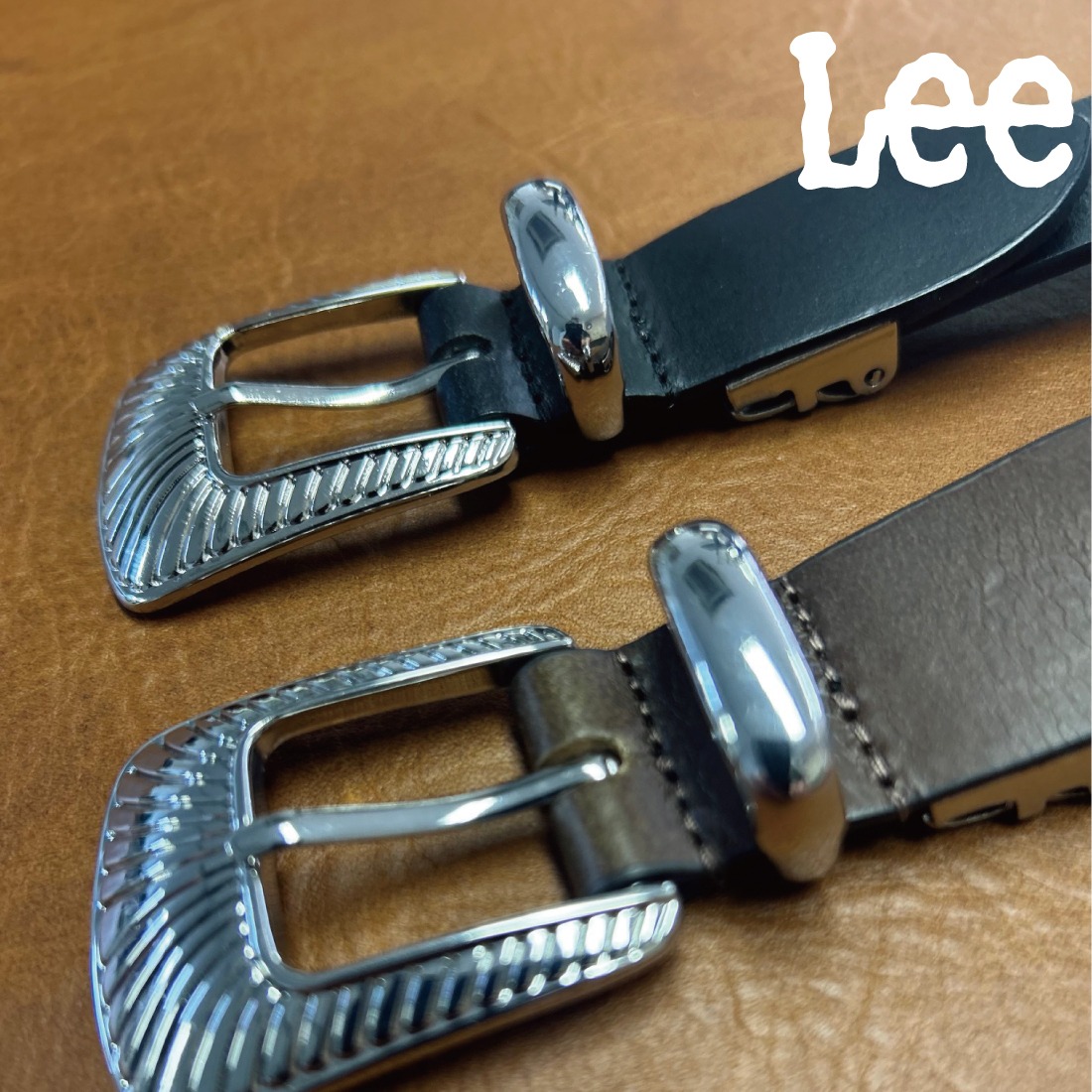Lee ベルト メンズ レディース 本革 ウエスタンベルト 一枚革 レザーベルト カジュアル デニム 秋冬 コーデ リー 関連画像2
