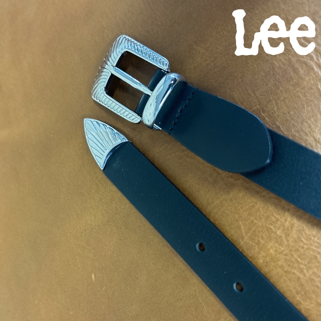 Lee ベルト メンズ レディース 本革 ウエスタンベルト 一枚革 レザーベルト カジュアル デニム 秋冬 コーデ リー 関連画像3