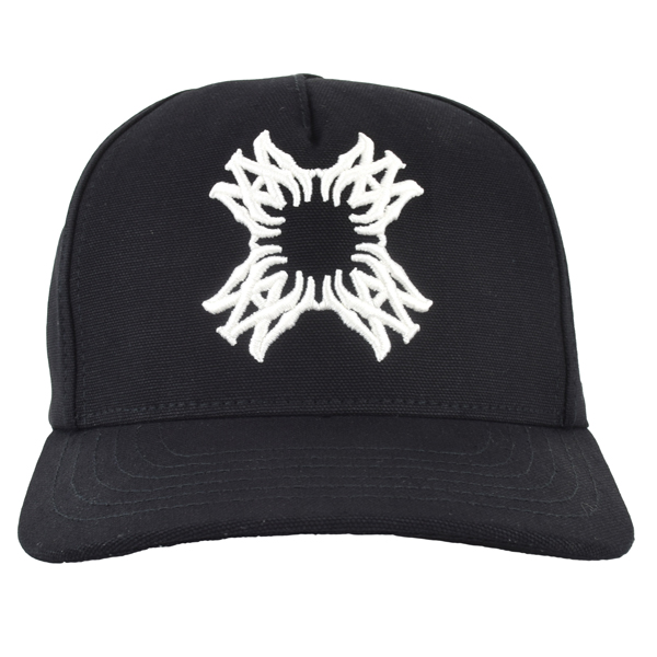 新品未使用　アミリ　Amiri AMロゴ　キャンバスキャップ　ブラック AMIRI アミリ MA QUAD CANVAS HAT/刺繍ロゴ フルキャンバス