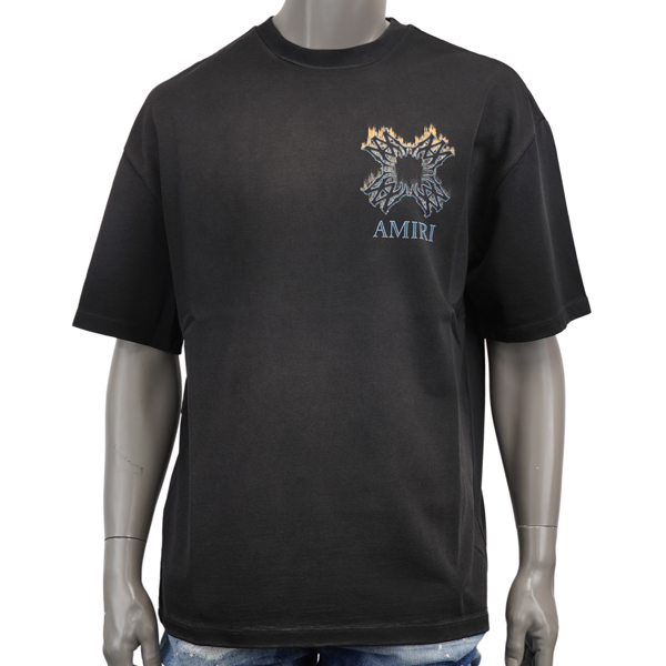 AMIRI（アミリ） MA QUAD FLAMES OS TEE/ヴィンテージ風 バックロゴ T