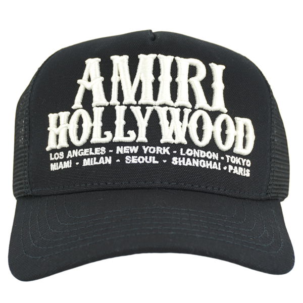 AMIRI（アミリ） HOLLYWOOD TRUCKER HAT/刺繍 ロゴ キャップ