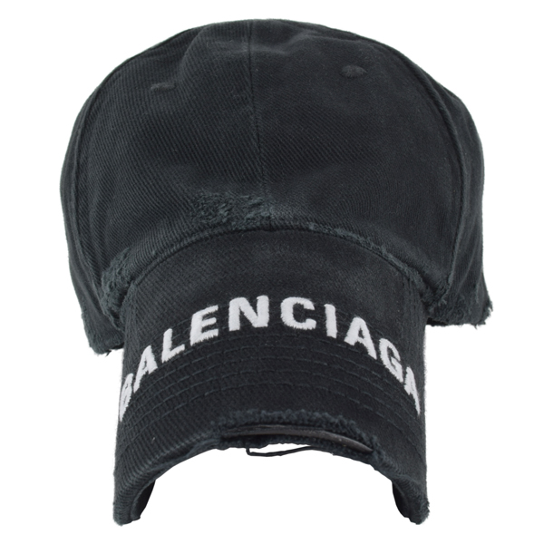 BALENCIAGA バレンシアガ HAT LOGO VISOR CAP/ヴィンテージ加工 刺繍ロゴ キャップ/745132 410B2 1077