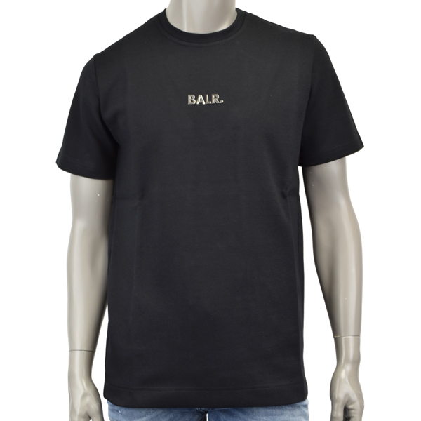 BALR. ボーラー Q-SERIES STRAIGHT T-SHIRT/メタルロゴ Tシャツ/ブラック/B1112.1051 JET BLACK