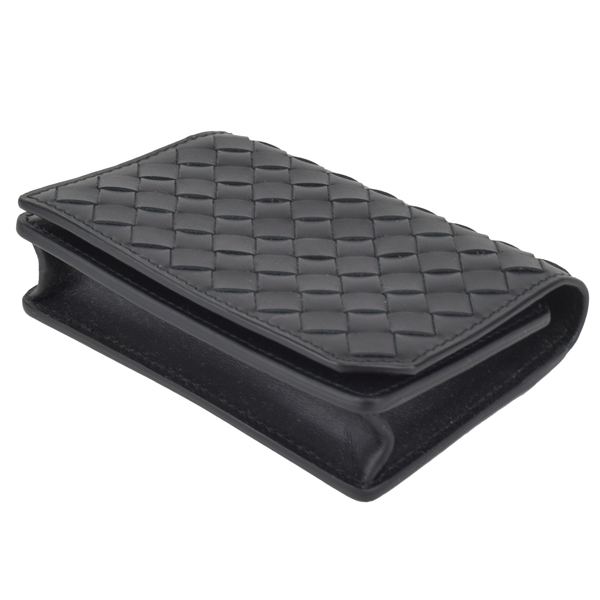 【人気アイテム】ボッテガヴェネタ　名刺入れ　イントレチャート　黒 ボッテガヴェネタ BOTTEGA VENETA カードケース 名刺入れ イントレ