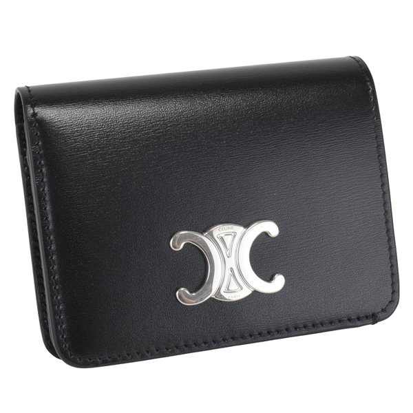 CELINE セリーヌ 三つ折り財布 トリオンフ 黒 セリーヌ CELINE