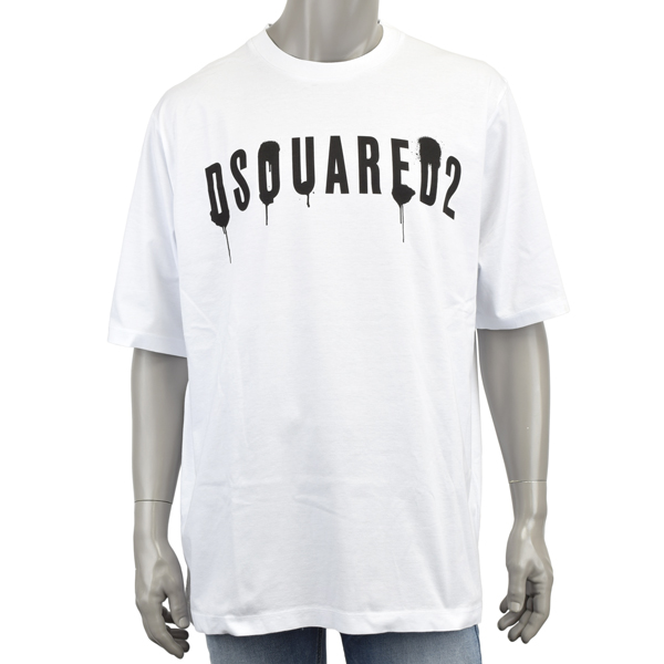 DSQUARED2 ディースクエアード 【訳アリ】PAINT LOGO SKATER FIT TEE/T