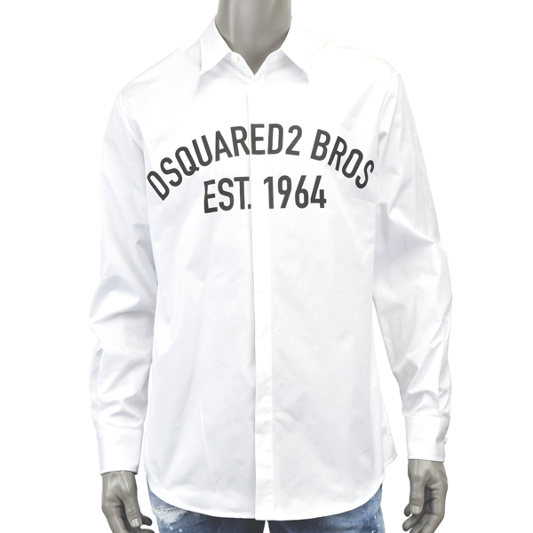 DSQUARED2 CATEN BROS SHIRT/ロゴ プリント 長袖シャツ d2-s74dm0917.jpg