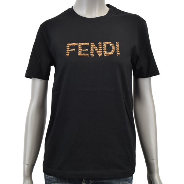 FENDI（フェンディ） SEQUIN T-SHIRT/スパンコール ロゴ Tシャツ 