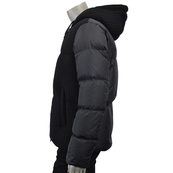 HERNO（ヘルノ） ナイロン×ニット 切り替え ダウンジャケット