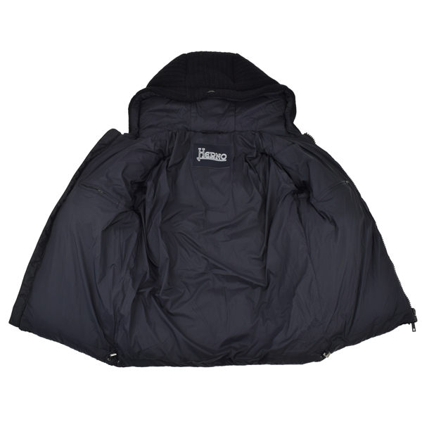 HERNO（ヘルノ） ナイロン×ニット 切り替え ダウンジャケット