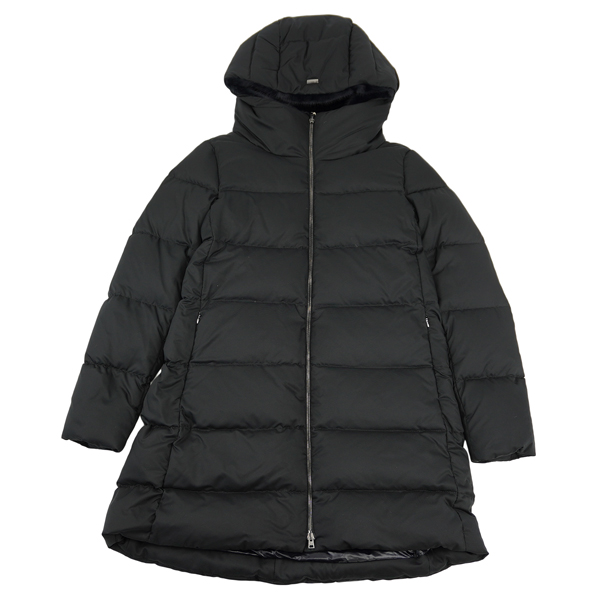 HERNO（ヘルノ） Aシェイプ エコファー ダウンコート ダウンジャケット