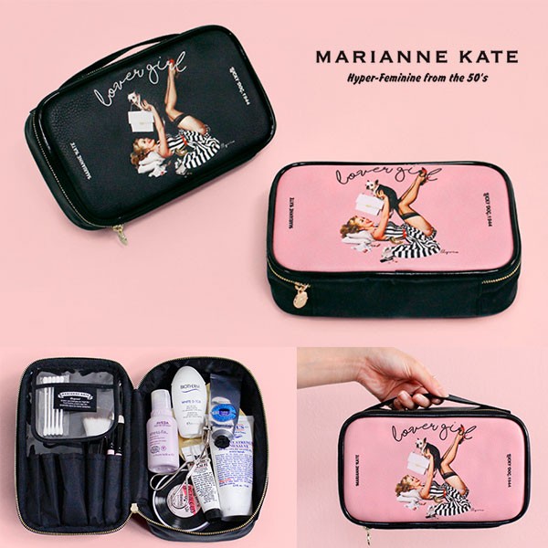 MARIANNE KATE マリアンケイト ラバーガール化粧ポーチ（L）MK