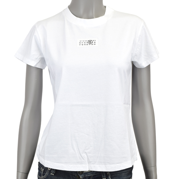 MM6 Maison Margiela エムエムシックス T-shirt with numeric logo label/ロゴ ラベル  Tシャツ/S52GC0312 S24312 100