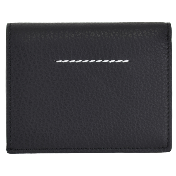 ★MM6 メゾンマルジェラ★ ロゴプレート二つ折り財布 ♪黒♪ MM6 Maison Margiela エムエムシックス NUMERIC WALLET /ロゴ
