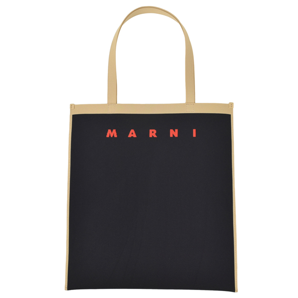 MARNI マルニ FLAT SHOPPING ジャガード トート バッグ/ハンドバッグ