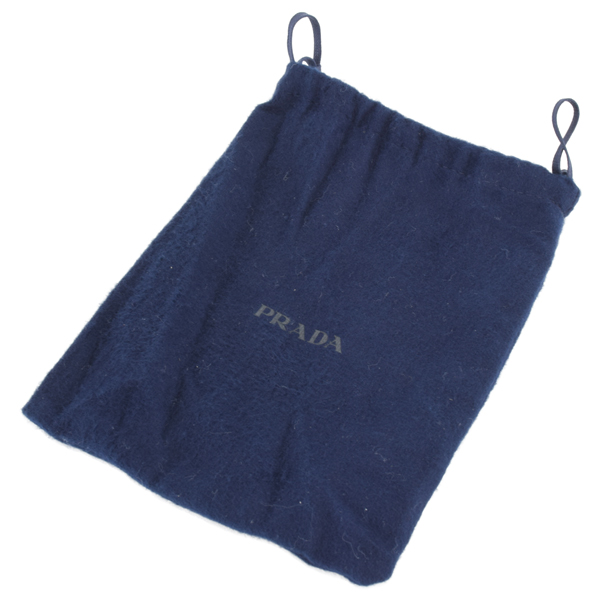 PRADA プラダ トライアングル ロゴ プレート レザーメッシュ