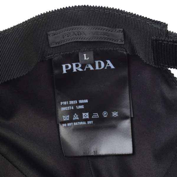 PRADA プラダ トライアングル ロゴ プレート コーデュロイ