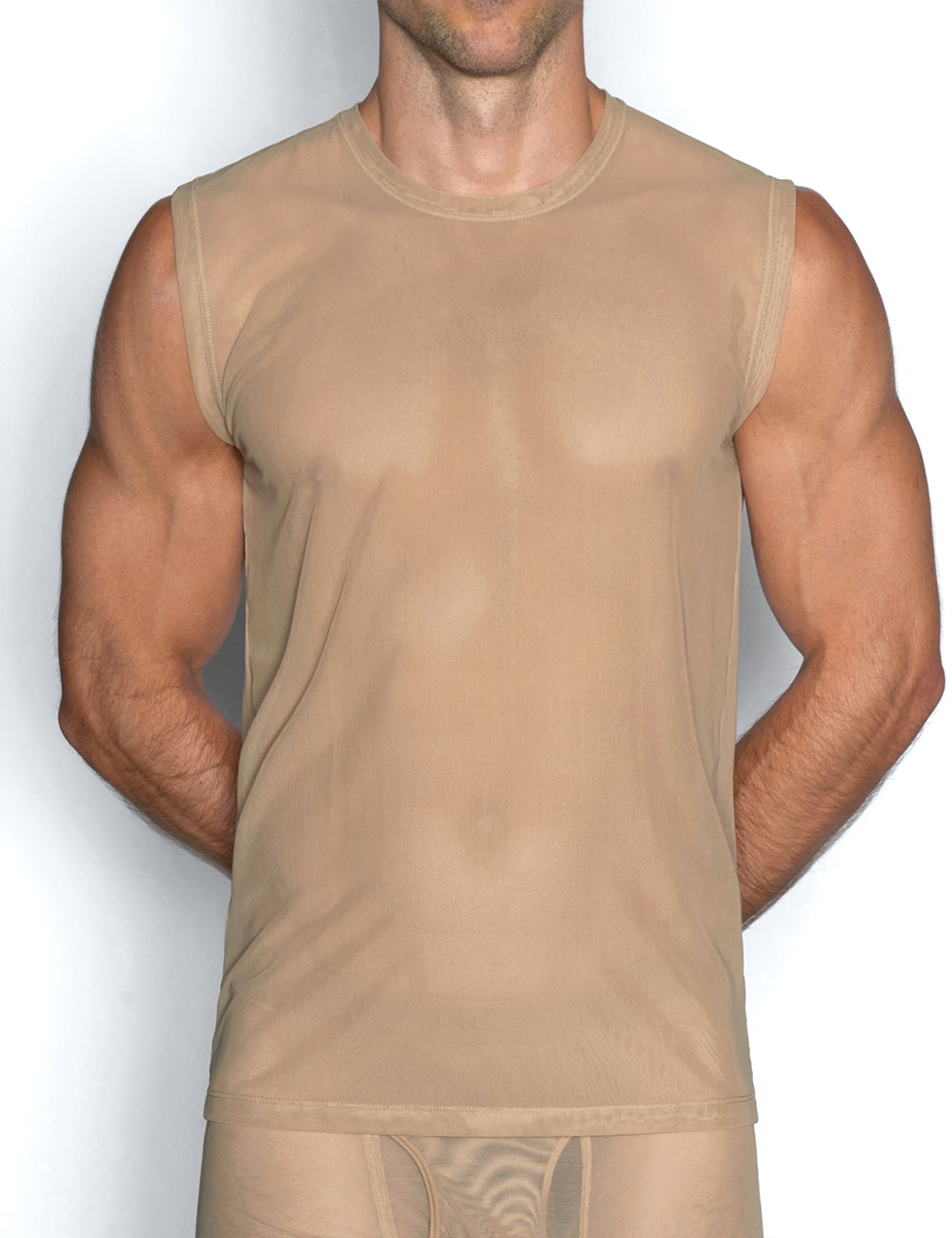 C-IN2 スリーブレス Tシャツ SHEER RELAXED TANK TOP シースルー メッシュ リラックス タンクトップ シーインツー メンズ 男性下着 メンズ下着 0704 |  | 01