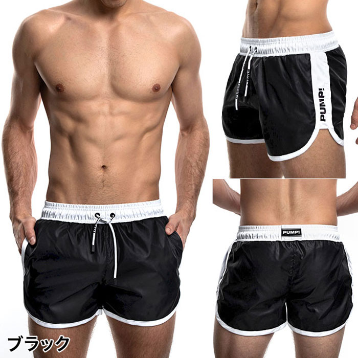 PUMP パンプ メンズ水着 ボードショーツ サーフパンツ 膝上 ショート丈 WATERSHORT 男性水着 ビーチウェア 海パン